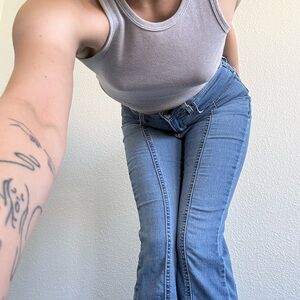 High-waisted Levi’s Blue jeans denim flare size 27